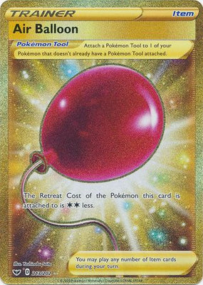 Pokemon Card Sword and Shield 213/202 Air Balloon item Secret Rare