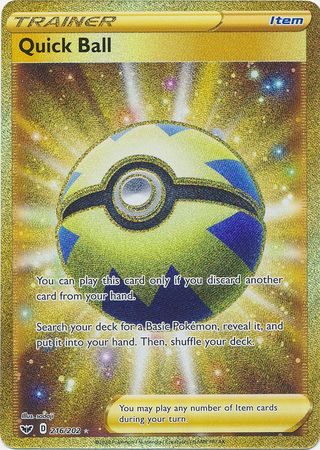 <transcy>Pokemon Card Schwert und Schild 216/202 Quick Ball Gegenstand Secret Rare</transcy>