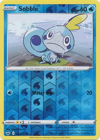 Pokemon Card Sword and Shield 054/202 54/202 Sobble Reverse Holo Common