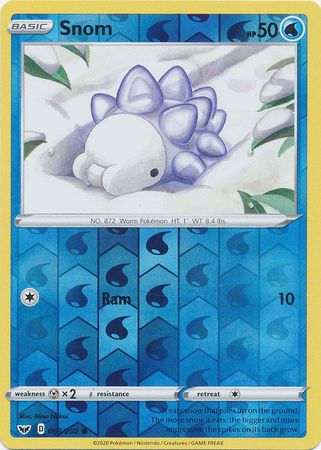 <transcy>Pokemon Card Schwert und Schild 063/202 63/202 Snom Reverse Holo Common</transcy>