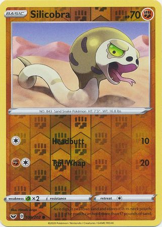 <transcy>Pokemon Card Schwert und Schild 108/202 Silicobra Reverse Holo Common</transcy>