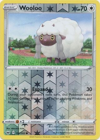 <transcy>سيف ودرع بطاقة بوكيمون 152/202 Wooloo Reverse Holo Common</transcy>