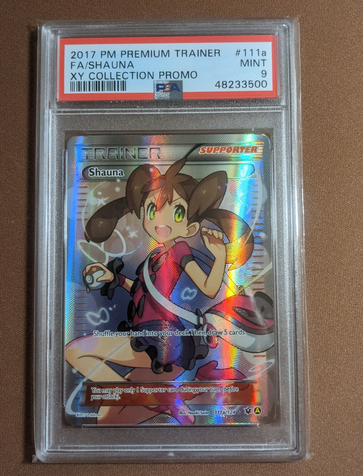 Pokemon Card PSA 9 MINT Shauna 111a/124 Fates Collide