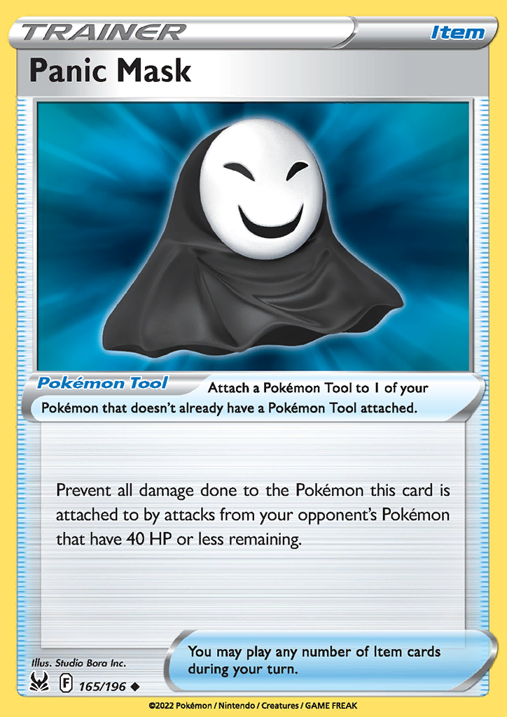 Pokemon Card Lost Origin 165/196 Panic Mask Supporter Uncommon *MINT*