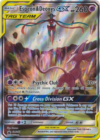 <transcy>Pokemon Card SM Black Star Promos SM240 Espeon &amp; Deoxys Tag Team GX</transcy>