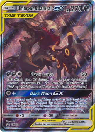 Pokemon Card SM Black Star Promos SM241 Umbreon & Darkrai Tag Team GX