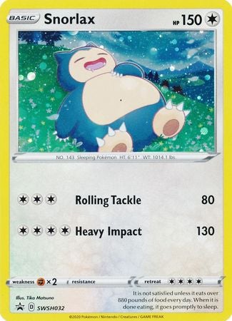 (S) Pokemon Card SWSH Black Star Promos SWSH032 Snorlax