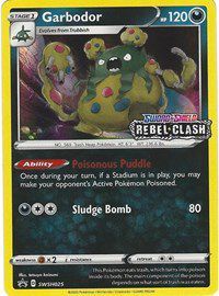 Pokemon Card SWSH Black Star Promos SWSH025 Garbodor Prerelease participation promo