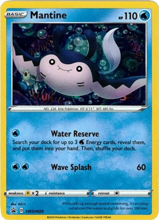 <transcy>Pokemon Karte SWSH Black Star Promos SWSH026 Mantine</transcy>