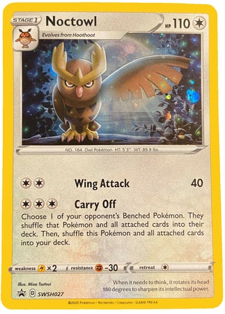 Pokemon Card SWSH Black Star Promos SWSH027 Noctowl