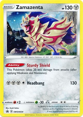 <transcy>Pokemon Card SWSH Black Star Promos SWSH034 Zamazenta</transcy>