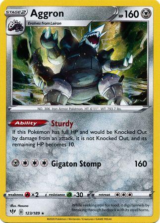 Pokemon Card Darkness Ablaze 123/189 123/189 Aggron Holo Rare