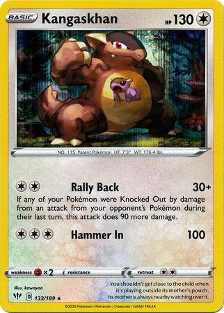 Pokemon Card Darkness Ablaze 133/189 133/189 Kangaskhan Holo Rare