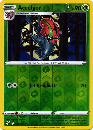 <transcy>بطاقة Pokemon Darkness Ablaze 10/189010/189 Accelgor Rare Reverse Holo</transcy>