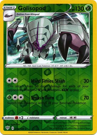 Pokemon Card Darkness Ablaze 18/189 018/189 Golisopod Holo Rare Reverse Holo