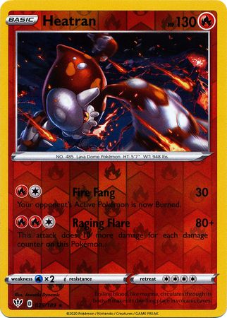 <transcy>بطاقة Pokemon Darkness Ablaze 25/189025/189 Heatran Holo Rare Reverse Holo</transcy>