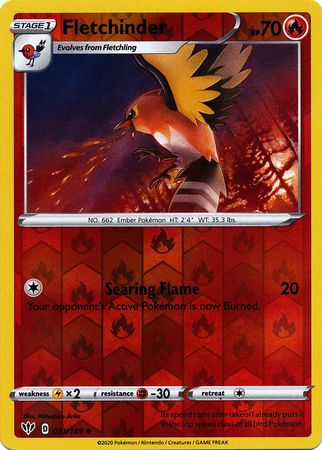 Pokemon Card Darkness Ablaze 31/189 031/189 Fletchinder Uncommon Reverse Holo