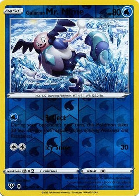 <transcy>Pokemon Card Darkness Alaze 35/189 035/189 Galarian Mr. Mime Common Reverse Holo</transcy>