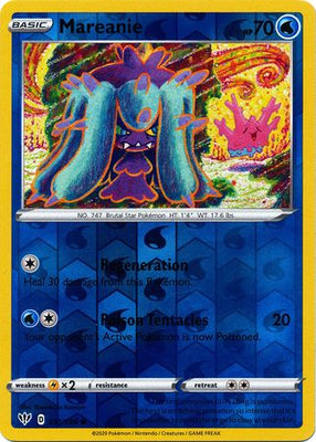 <transcy>بطاقة Pokemon Darkness Ablaze 51/189051/189 Mareanie Common Reverse Holo</transcy>