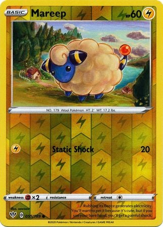 Pokemon Card Darkness Ablaze 55/189 055/189 Mareep Common Reverse Holo