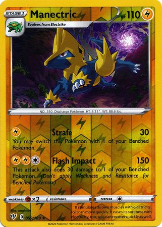 Pokemon Card Darkness Ablaze 59/189 059/189 Manectric Rare Reverse Holo