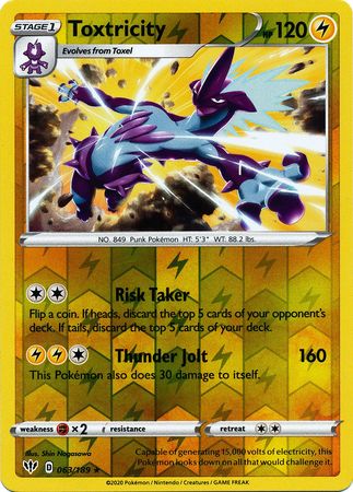 Pokemon Card Darkness Ablaze 63/189 063/189 Toxtricity Holo Rare Reverse Holo