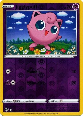 Pokemon Card Darkness Ablaze 67/189 067/189 Jigglypuff Common Reverse Holo