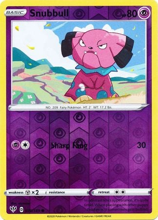 Pokemon Card Darkness Ablaze 70/189 070/189 Snubbull Common Reverse Holo