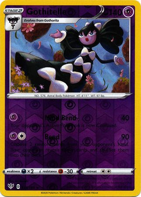 <transcy>Pokemon Card Darkness Alaze 75/189 075/189 Gothitelle Rare Reverse Holo</transcy>