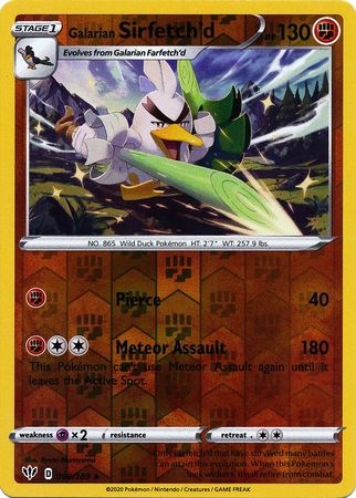 Pokemon Card Darkness Ablaze 98/189 098/189 Galarian Sirfetch'd Rare Reverse Holo