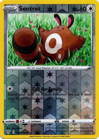 Pokemon Card Darkness Ablaze 135/189 135/189 Sentret Common Reverse Holo