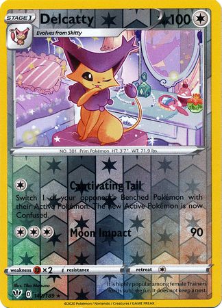 Pokemon Card Darkness Ablaze 142/189 142/189 Delcatty Rare Reverse Holo