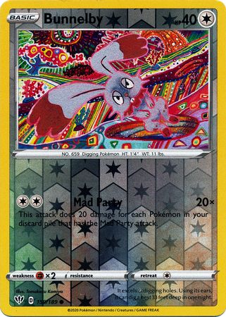 Pokemon Card Darkness Ablaze 150/189 150/189 Bunnelby Common Reverse Holo