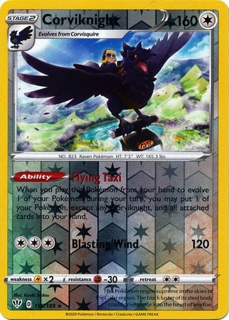 Pokemon Card Darkness Ablaze 156/189 156/189 Corviknight Holo Rare Reverse Holo