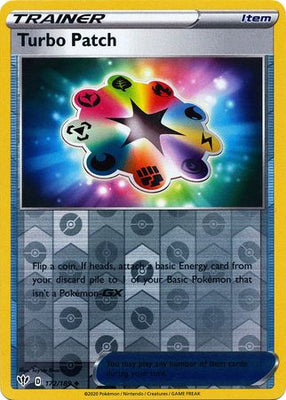 <transcy>Pokemon Card Darkness Alaze 172/189 172/189 Turbo Patch Uncommon Reverse Holo</transcy>
