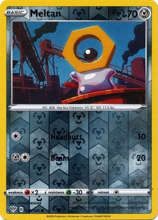 Pokemon Card Darkness Ablaze 129/189 129/189 Meltan Common Reverse Holo