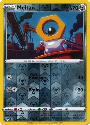 <transcy>Pokemon Card Darkness Alaze 129/189 129/189 Meltan Common Reverse Holo</transcy>