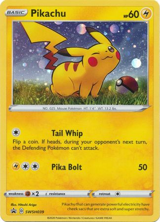 Pokemon Card SWSH Black Star Promos SWSH039 Pikachu