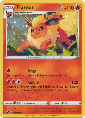 Pokemon Card SWSH Black Star Promos SWSH041 Flareon