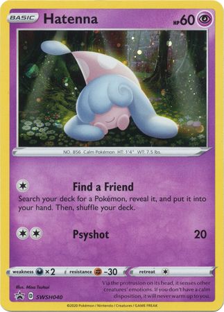 Pokemon Card SWSH Black Star Promos SWSH040 Hatenna