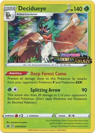 <transcy>Pokemon-kort SWSH Black Star-kampagner SWSH035 Decidueye Forudgivelses-promo</transcy>