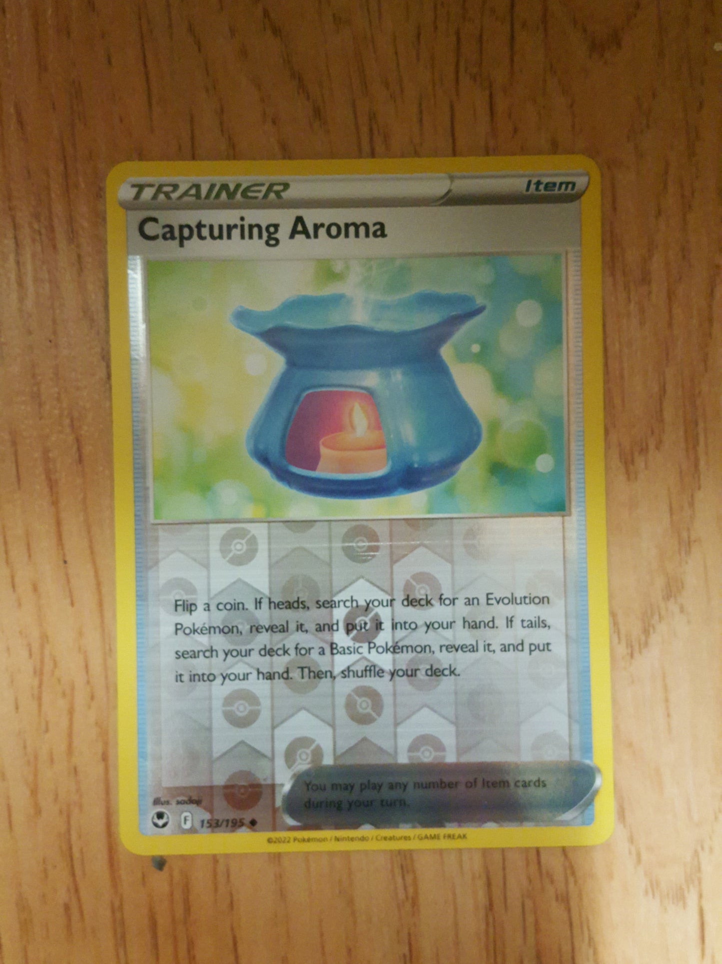 Pokemon Card Silver Tempest 153/195 Capturing Aroma Item Reverse Holo Uncommon *MINT*