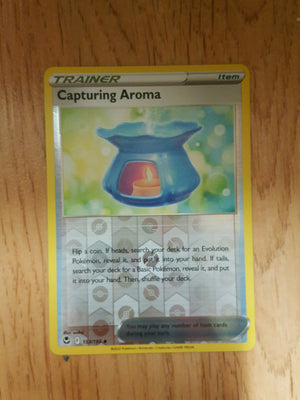 Pokemon Card Silver Tempest 153/195 Capturing Aroma Item Reverse Holo Uncommon *MINT*