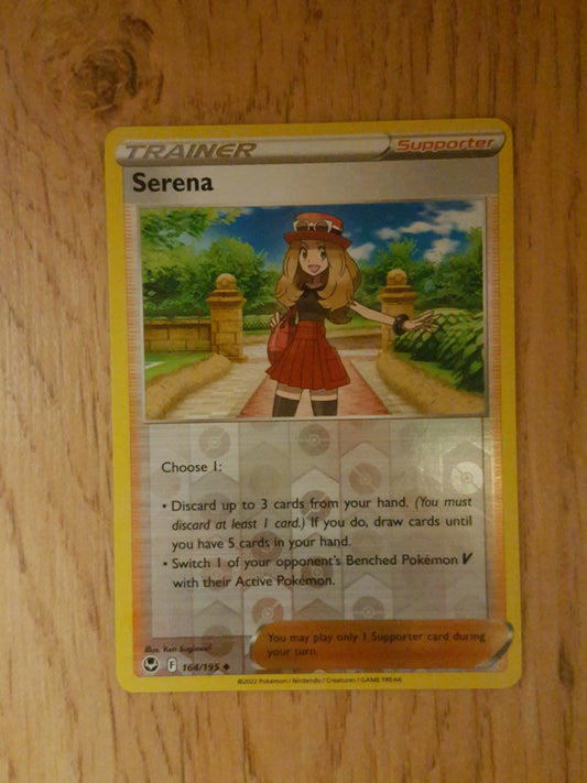 Pokemon Card Silver Tempest 164/195 Serena Supporter Reverse Holo Uncommon *MINT*