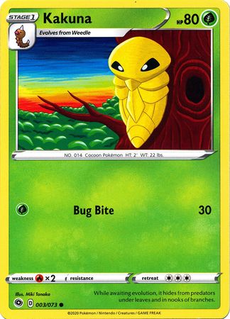 Pokemon Card Champion's Path 003/073 3/73 Kakuna Common