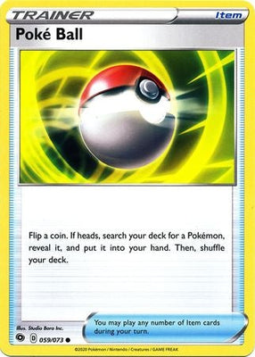 Pokemon Card Champion's Path 059/073 59/73 Poke Ball Item Common