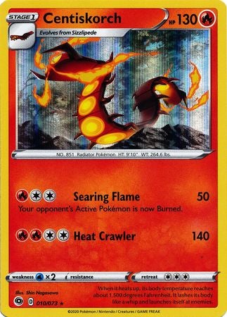 Pokemon Card Champion's Path 010/073 10/73 Centiskorch Holo Rare