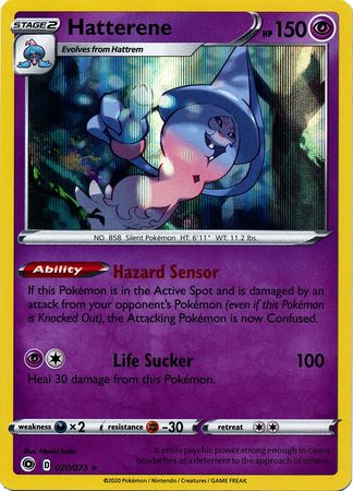 Pokemon Card Champion's Path 020/073 20/73 Hatterene Holo Rare