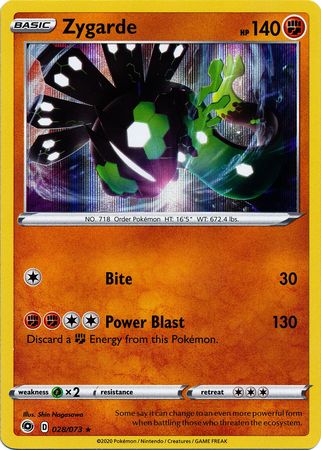 <transcy>Pokemon Card Champion&#39;s Path 028/073 28/73 Zygarde Holo Selten</transcy>