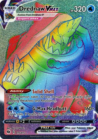 (S) Pokemon Card Champion's Path 075/073 75/73 Drednaw VMAX Hyper Rare